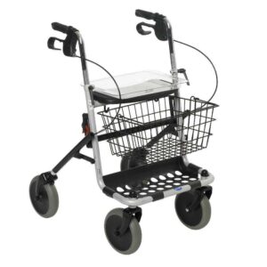 Rollator 4-wiels met dienblad (verstelbaar)