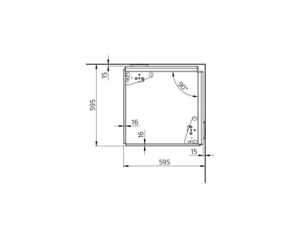 Baselift Corner 6303 - Wand gemonteerd