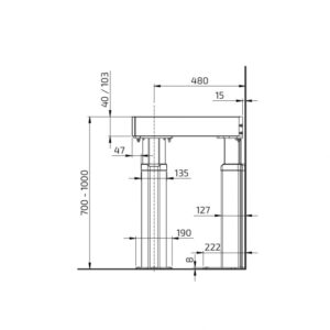 Baselift Corner 6313 - Vloer gemonteerd - Afbeelding 5