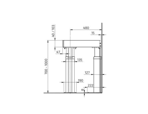 Baselift Corner 6303 - Wand gemonteerd