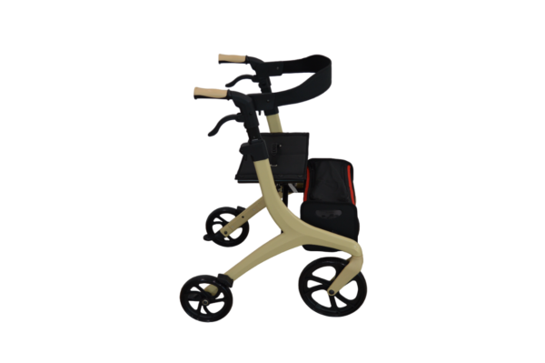 Homecare Rollator - Lichtgewicht Design - Inclusief Rugleuning en Opbergtas - Tot 136 kg