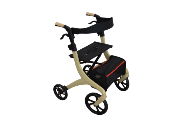 Homecare Rollator - Lichtgewicht Design - Inclusief Rugleuning en Opbergtas - Tot 136 kg