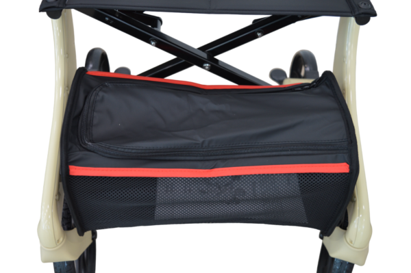 Homecare Rollator - Lichtgewicht Design - Inclusief Rugleuning en Opbergtas - Tot 136 kg