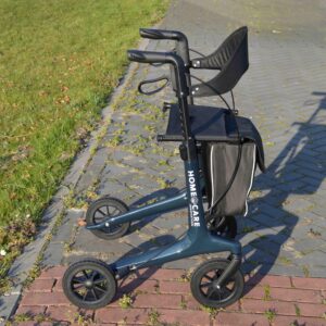 Homecare premium lichtgewicht 5,4 kg - carbon rollator - 150 kg draaggewicht - Opvouwbaar - blauw - Afbeelding 6