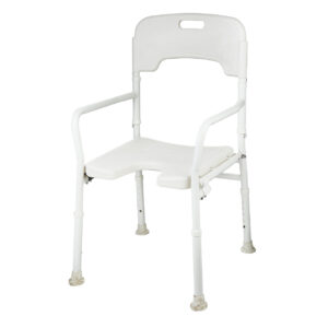 Opvouwbare douchestoel tot 136 kg - Hygiëne uitsparing en verstelbaar