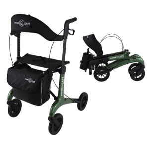 Homecare lichtgewicht Rollator van 5,8 kg – Carbon rollator tot 150 kg draaggewicht – Dubbel opvouwbaar en inclusief reistas - Groen