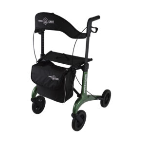 Homecare lichtgewicht Rollator van 5,8 kg – Carbon rollator tot 150 kg draaggewicht – Dubbel opvouwbaar en inclusief reistas - Groen