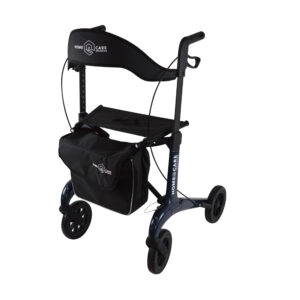 Homecare lichtgewicht Rollator van 5,8 kg – Carbon rollator tot 150 kg draaggewicht – Dubbel opvouwbaar en inclusief reistas - Blauw